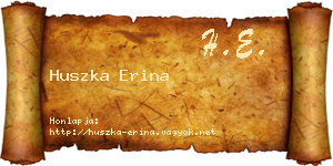 Huszka Erina névjegykártya